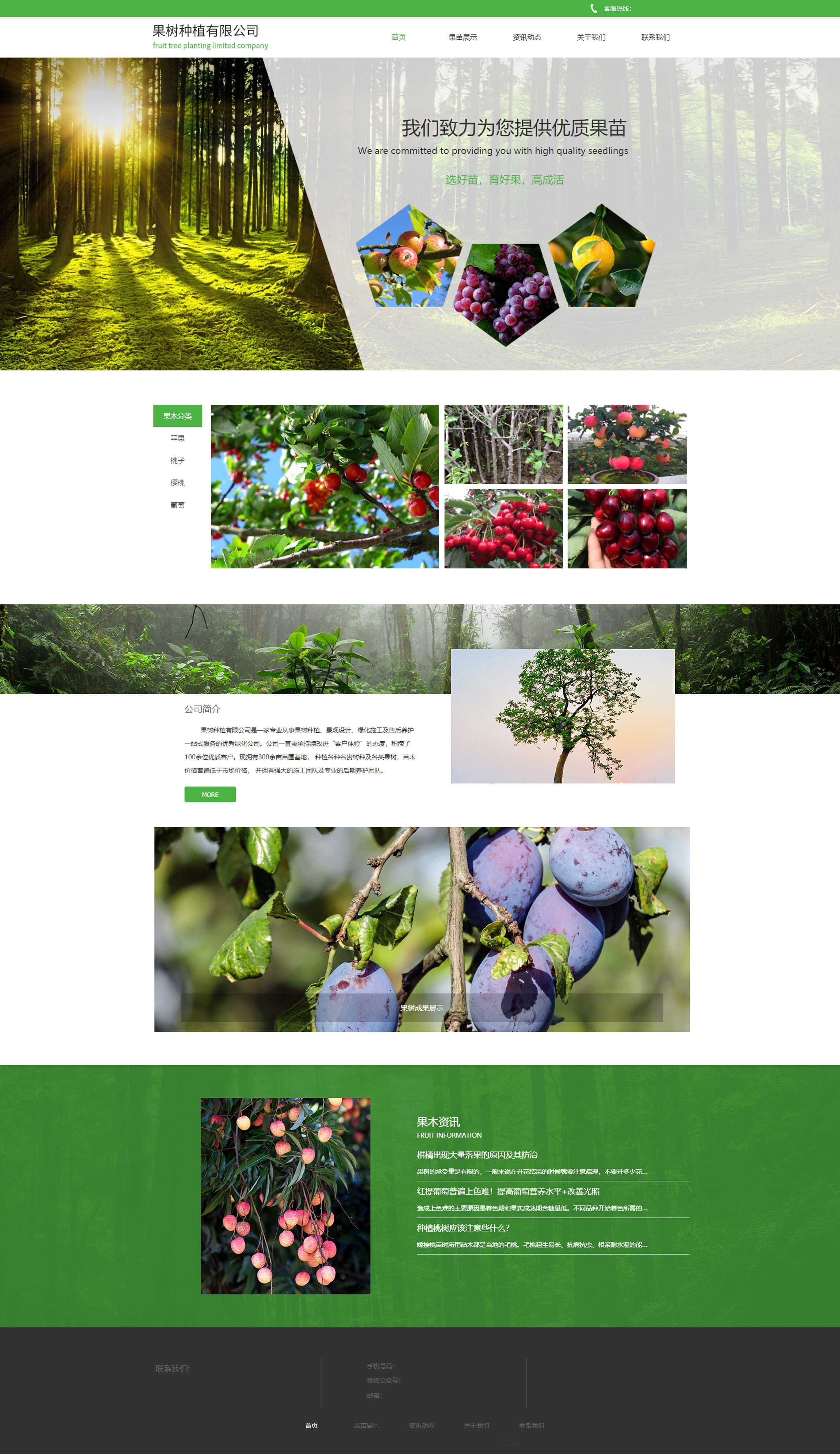 綠色果樹苗圃網(wǎng)站建設(shè) 綠色果樹苗圃網(wǎng)站建設(shè)
