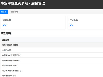 事業(yè)單位查詢(xún)系統(tǒng)-軟件開(kāi)發(fā)以及功能實(shí)現(xiàn)
